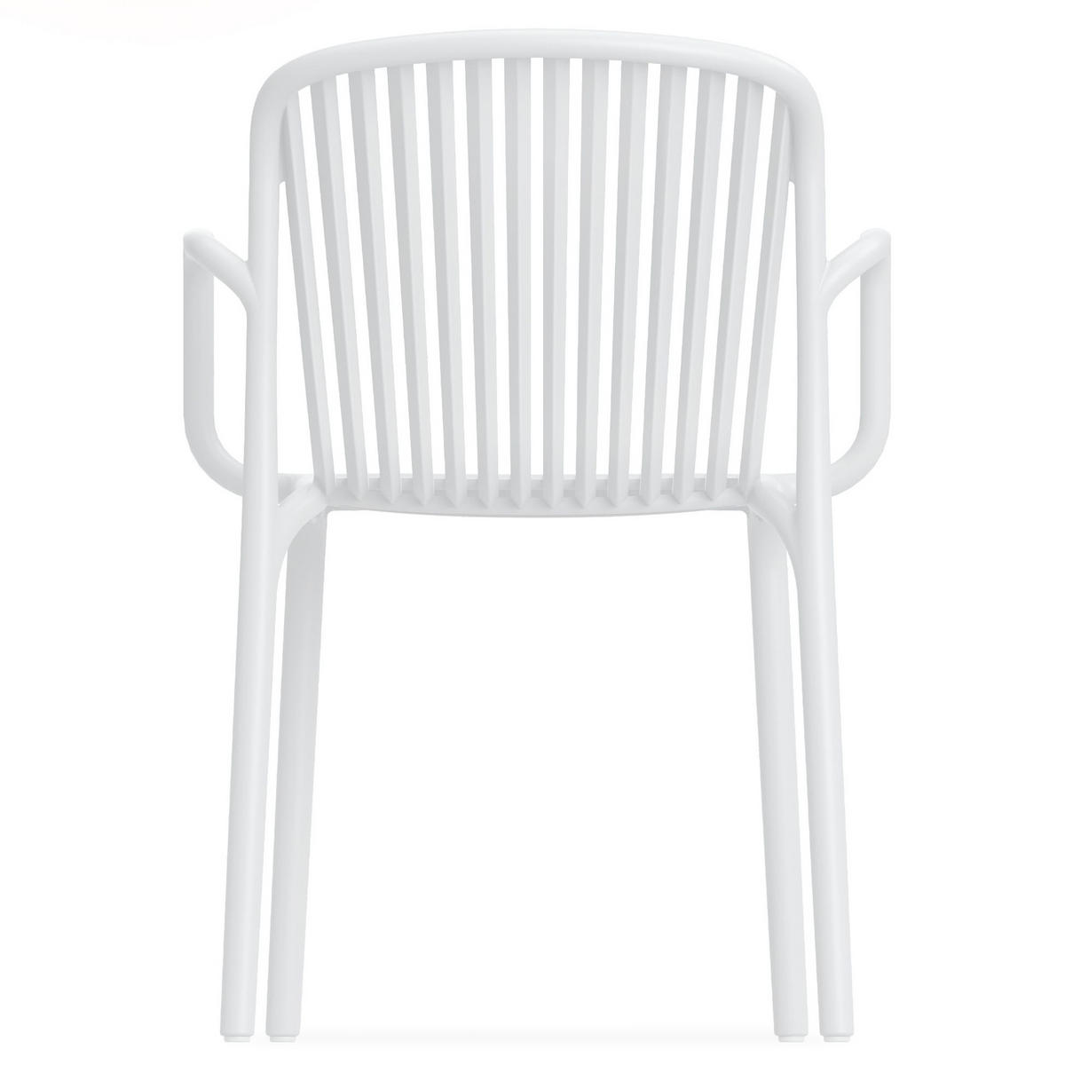 GARTENSTUHL FICCARI 4-er Set, Weiß - Weiß, Kunststoff (57.5/82.5/53cm) - KONSIMO®