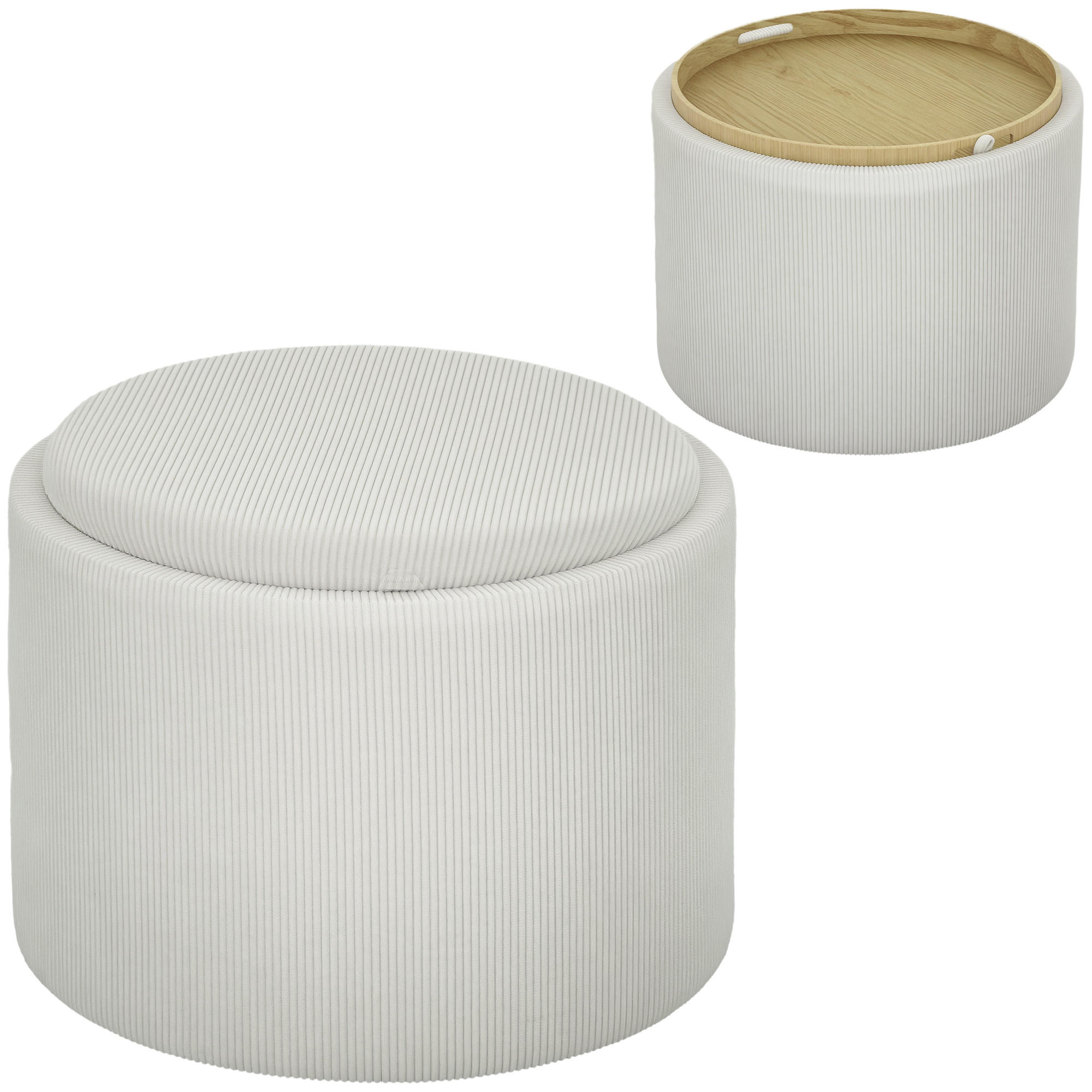 ComfortXL Hocker Creme 56x42x56 cm