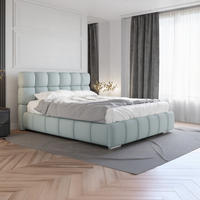 POLSTERBETT Bliss 160 x 200 cm mit Bettkasten und Lattenrost, Taschenfederkernmatratze 19cm - blau - Blau, Holz (160/200cm) - Homesy