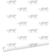 TAPETE Panter 53 cm x 10.05 m - Weiß, Papier (53/1000cm) - ESTAhome