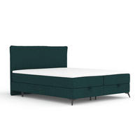 BOXBETT Peru Grün 140/200 cm im Webstoff - Schwarz/Grün, Holz/Holzwerkstoff (140/200cm) - Maison de Reve