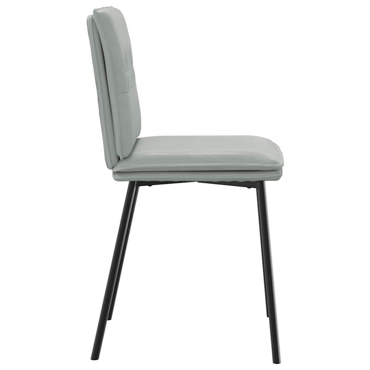 ESSZIMMERSTÜHLE 2 Stk. Hellgrau Samt 45*54*83cm - Hellgrau, Metall (45/83/54cm) - ZMH