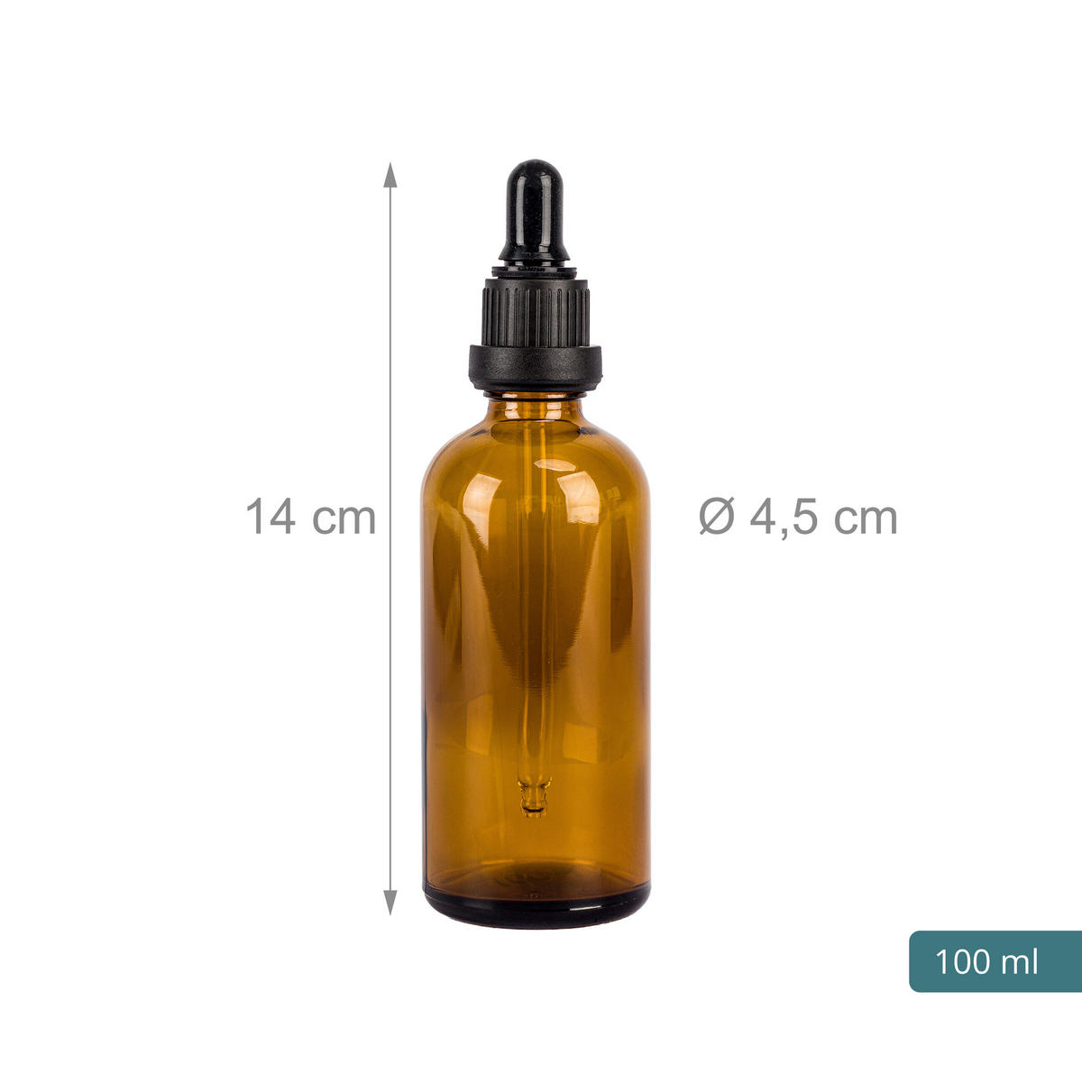 FĽAŠTIČKA Hnedá 12-ks-SET 100 ml sklo s pipetou - hnedá, plast/papier (4.5/14/4.5cm) - Relaxdays