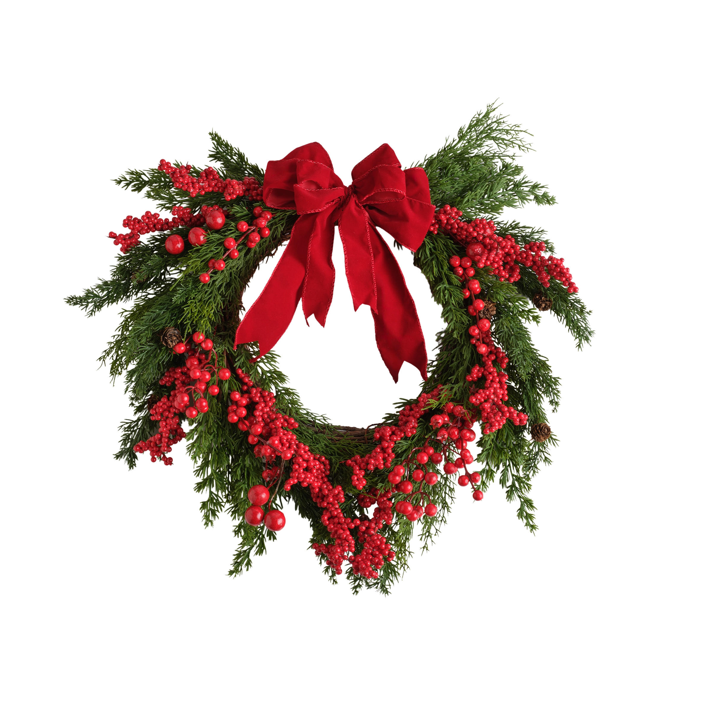 WEIHNACHTSKRANZ Inge, Ø60cm - Rot, Kunststoff (60/18/60cm) - home&you