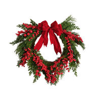 WEIHNACHTSKRANZ Inge, Ø60cm - Rot, Kunststoff (60/18/60cm) - home&you