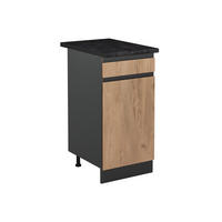 DULAP DE BAZĂ DE BUCĂTĂRIE R-Line, Stejar auriu/antracit, 40 cm стільниця Антрацит - stejar miere/antracit, compozit lemnos (40/81.6/60cm) - Vicco