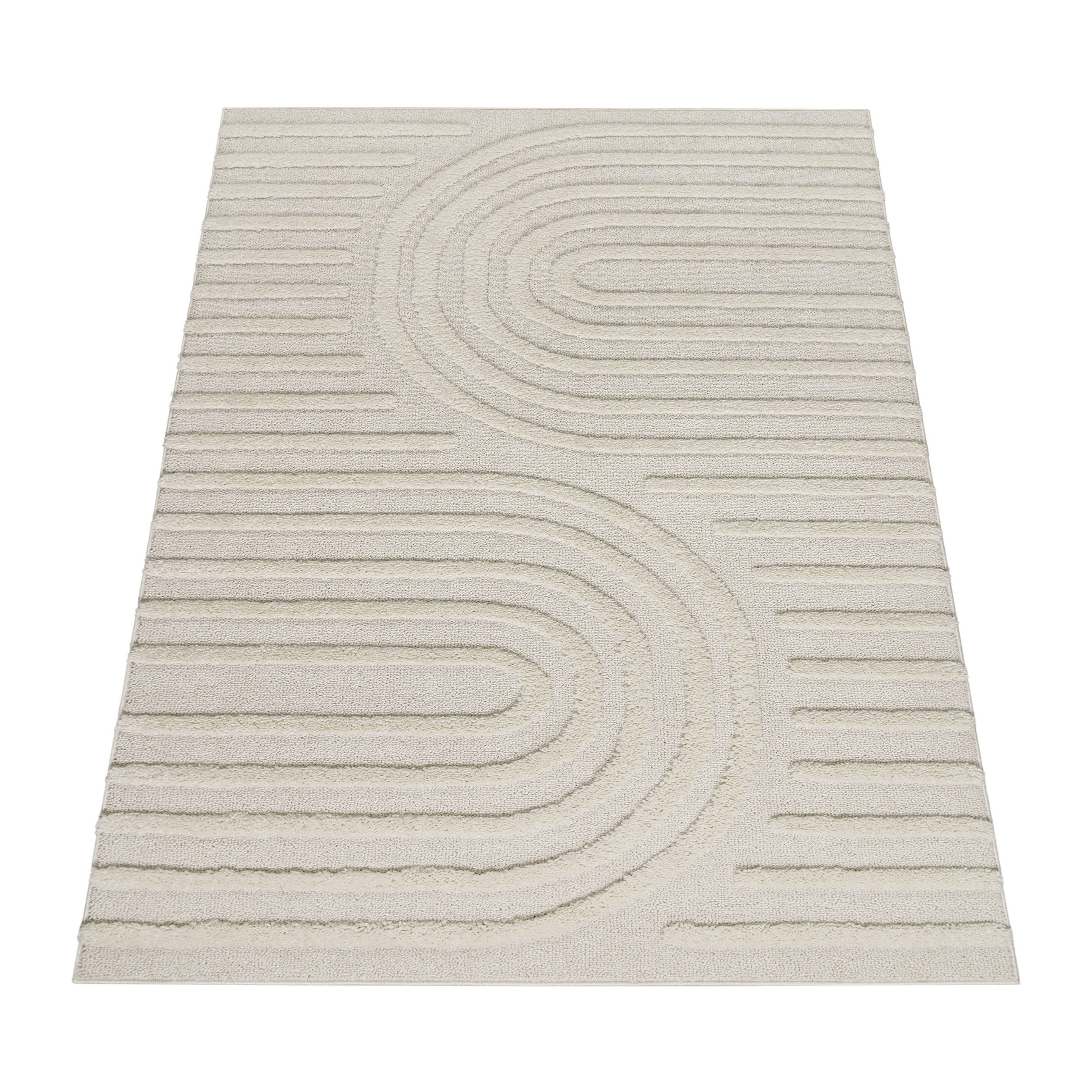 Paco Home Hochflorteppich Creme 80x150 cm