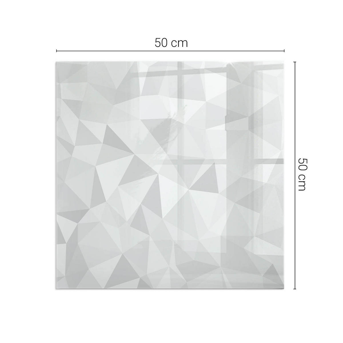 GLASPLATTE für Kamin 50x50 cm - Grau, Glas (50/50/0.4cm) - TULUP