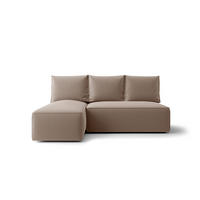 ECKSOFA mit Schlaffunktion SAVIO MINI Poso 02 Links - Cappuccino, Textil (200/140cm) - Bedante