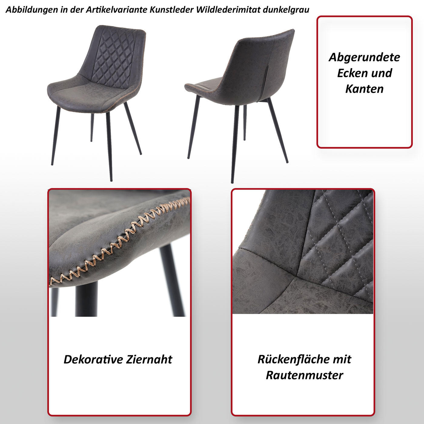 ESSZIMMERSTUHL Rehbraun 2er-Set - Hellbraun, Textil (50/81/59cm) - MCW