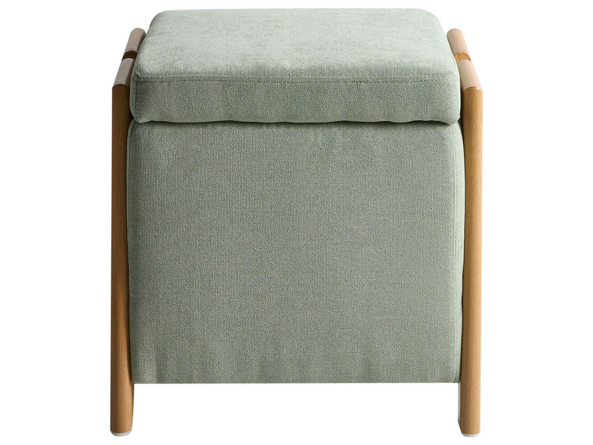 POUF verde Edland - verde deschis/maro, material textil (45/44/43cm) - Beliani