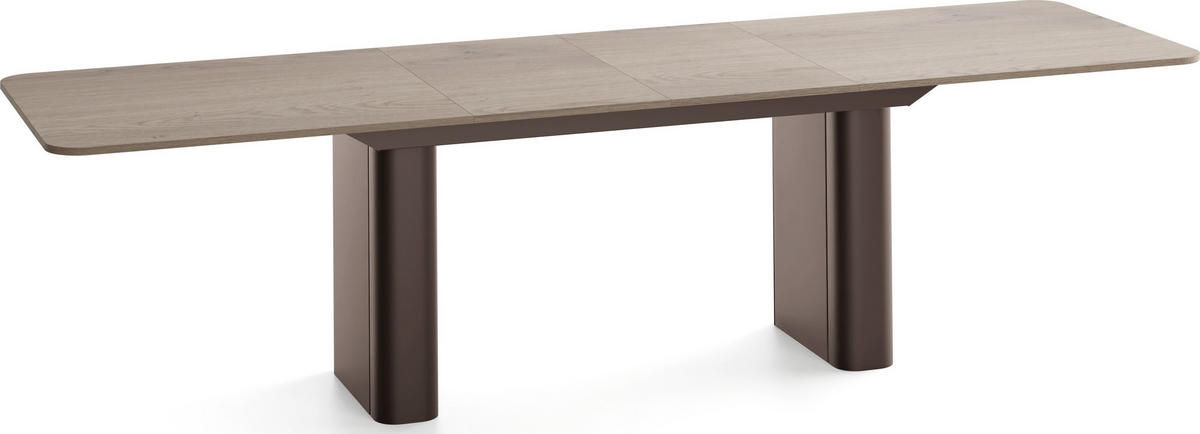 ESSTISCH Riven rechteckig ausziehbar verlängerbar mit Butterfly-Auszug, Eiche Braun 180-276/90/76 cm - Greige/Braun, Holzwerkstoff/Metall (90/276/76cm) - WFL GROUP
