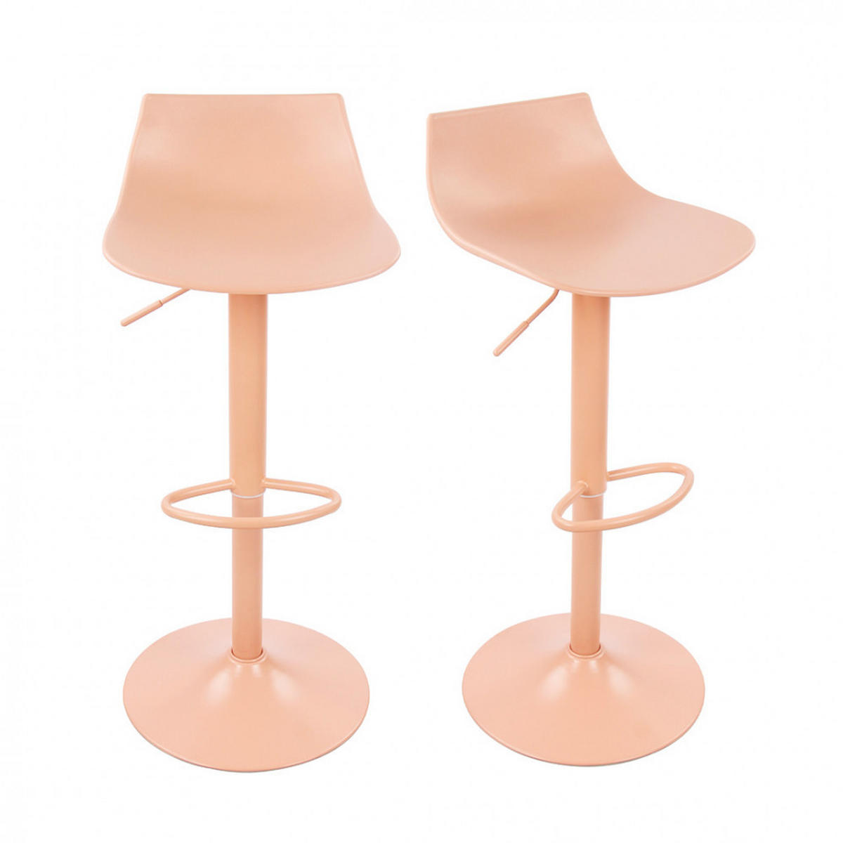 BARHOCKER - Metall - Pfirsich - 2er-Set - Dunkelgelb, Metall (40/74/42cm) - Drawer