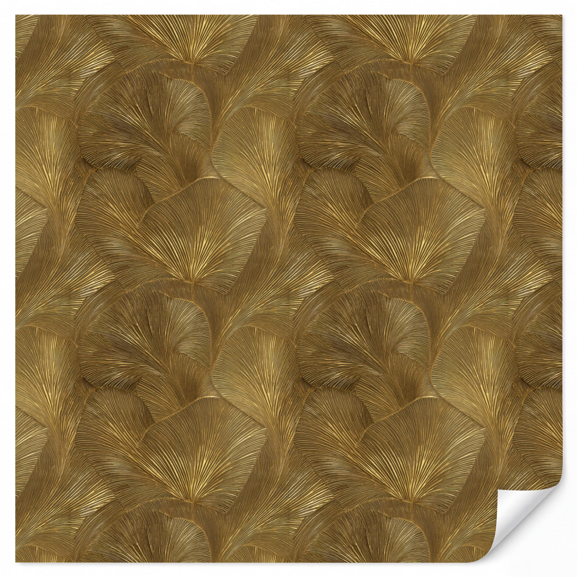 OnlyWow Tapete Gold 220x220 cm