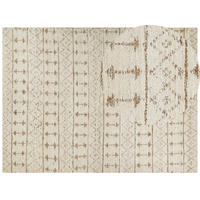 TEPPICH geflochten Sanao 400/300 cm - Beige, Textil (300/400cm) - Beliani