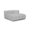 SOFAELEMENT Rechts Chenille Stoff Grau - Hellgrau/Schwarz, Holzwerkstoff/Kunststoff (179/70/113cm) - Makamii