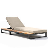 OUTDOOR-LIEGESTUHL Multifunktionales Sofabett Beige Linke Seite - Beige, Metall (79.5/73/184cm) - ComfortXL