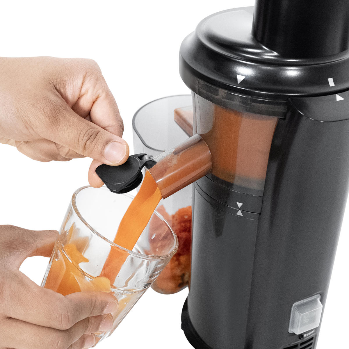 ENTSAFTER Slow Juicer Schwarz Entsafter 150W - Schwarz, Kunststoff (24/41/21cm) - KLAMER