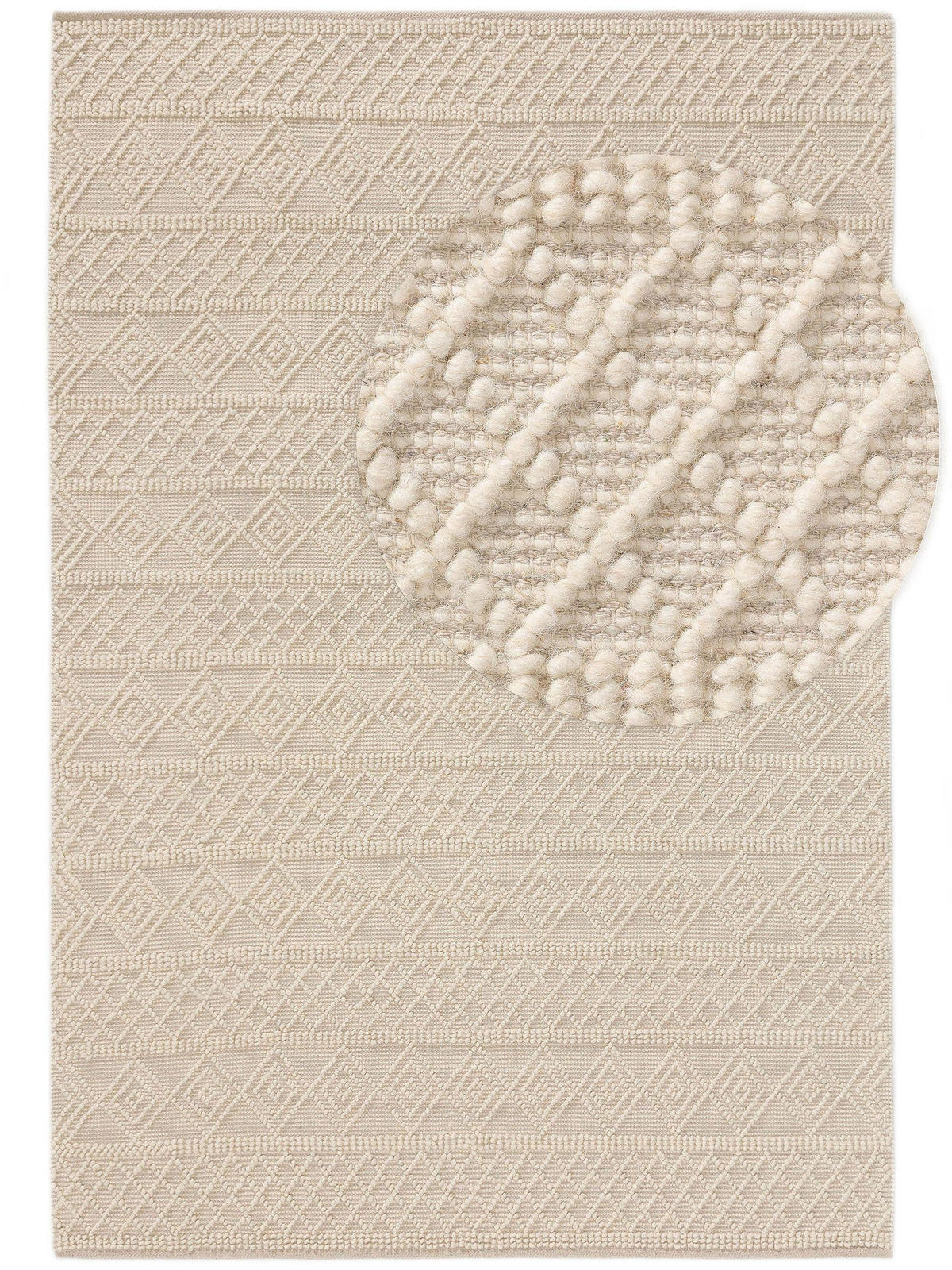 TEPPICH Jasper Cream 200x300 cm - Creme, Textil (200/300cm) - benuta Pure