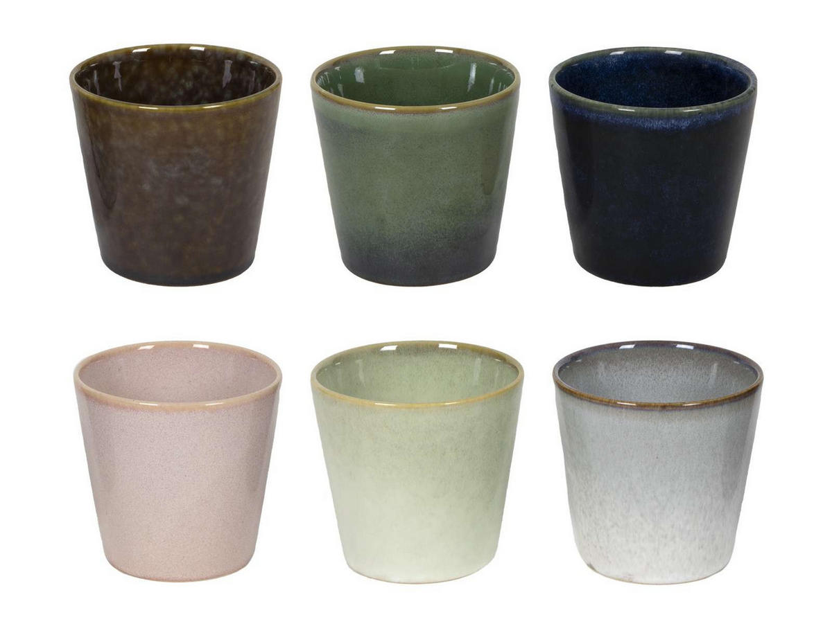 KAFFEESET – KAFFEETASSEN & Cappuccino-Tassen – Wind – 12-teilig - Multicolor, Keramik (2/2/1cm) - Studio Tavola