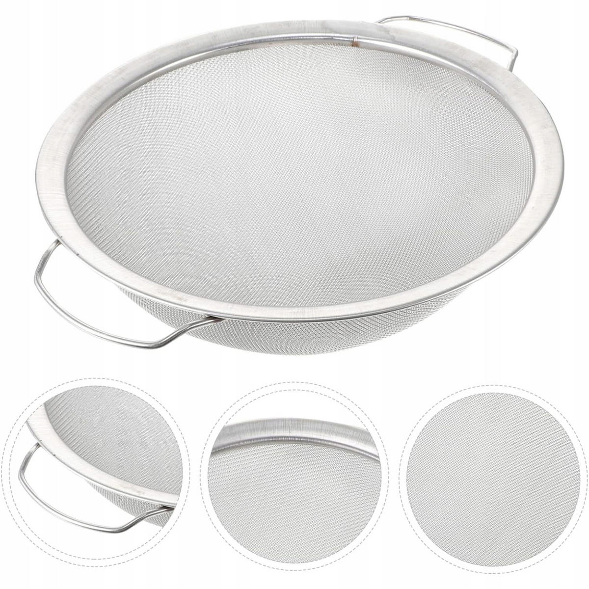 FARBSIEB, Ø 290 mm, Ø 345 mm mit Griffen, Höhe 90 mm, 60 mesh, Edelstahl - Multicolor, Kunststoff/Metall