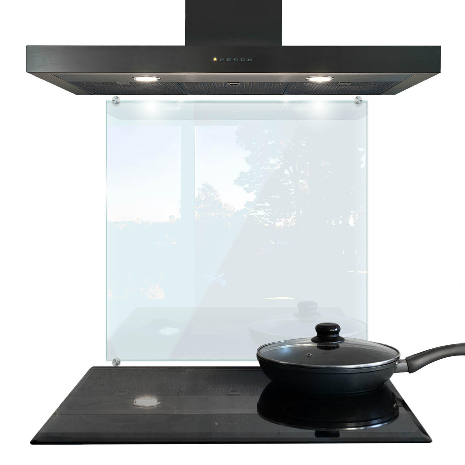 KÜCHENRÜCKWAND – 60x60 cm - Transparent, Glas (60/60/0.4cm) - Wallfluent