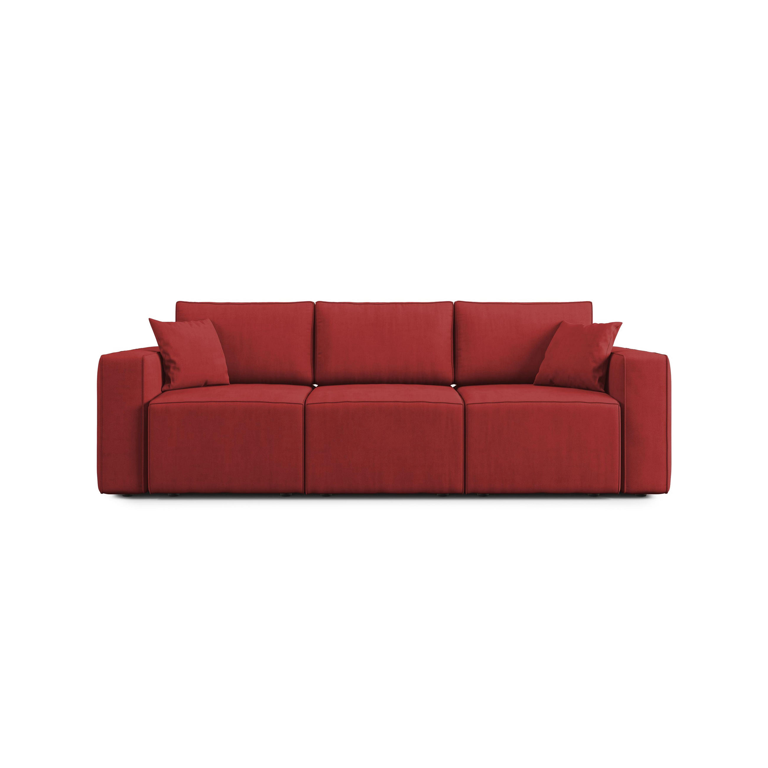 LINEARSOFA Morfeo - Rot, Textil (245/86/99cm) - Divani.store