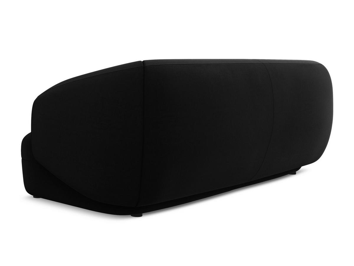 3-SITZER SOFA Samt Stoff Schwarz - Schwarz, Kunststoff/Textil (212/81/98cm) - Makamii