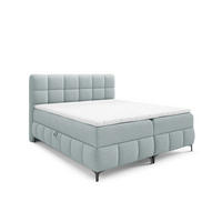 BOXBETT mit Stauraum und Topper 180x200 cm Hellblau - Hellblau, Textil (180/200cm) - Home Collective