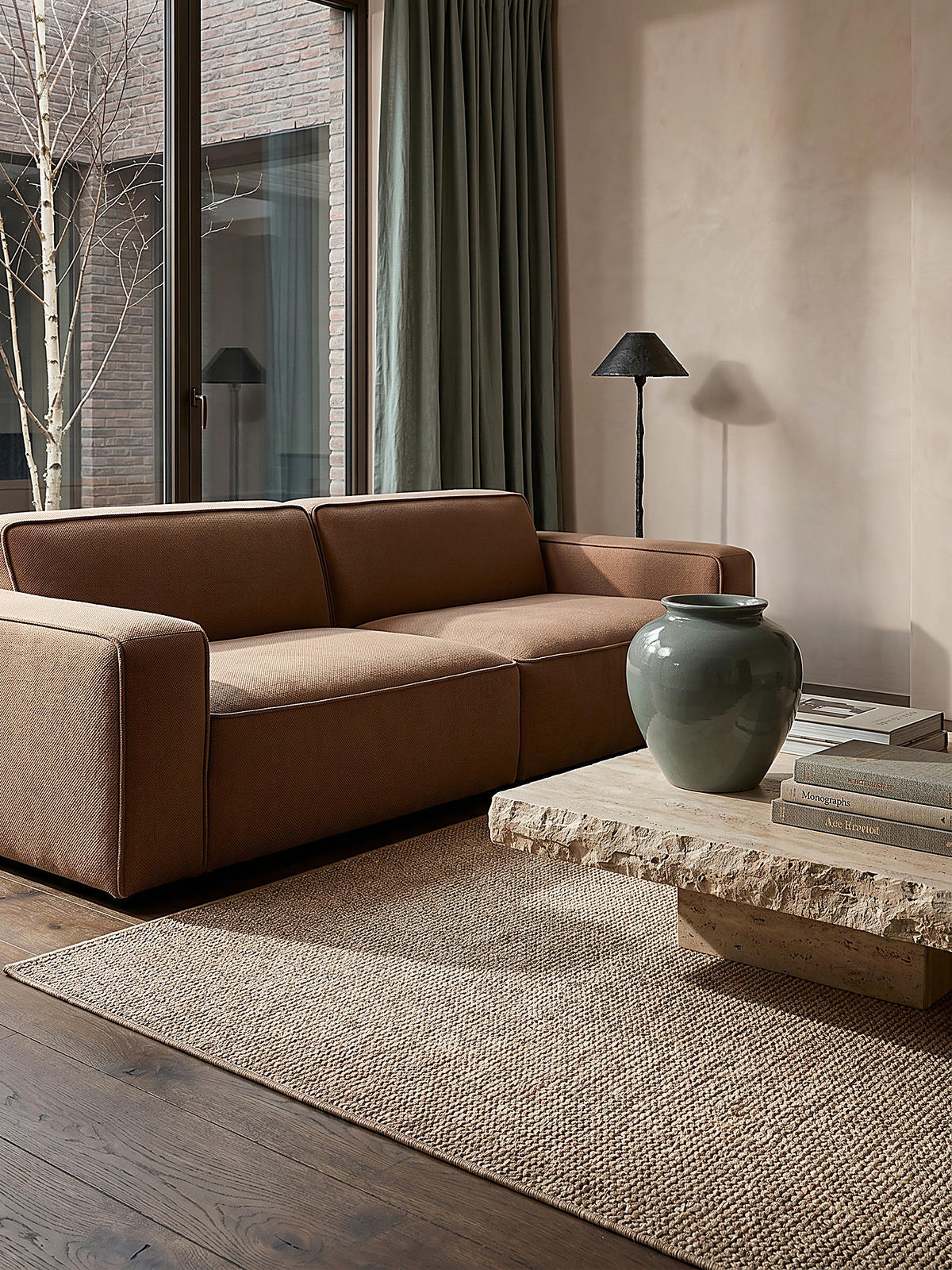 FLACHWEBTEPPICH Uni TOCE Polypropylen Natur 240 x 340 cm - Beige, Textil (240/340cm) - KADIMA DESIGN