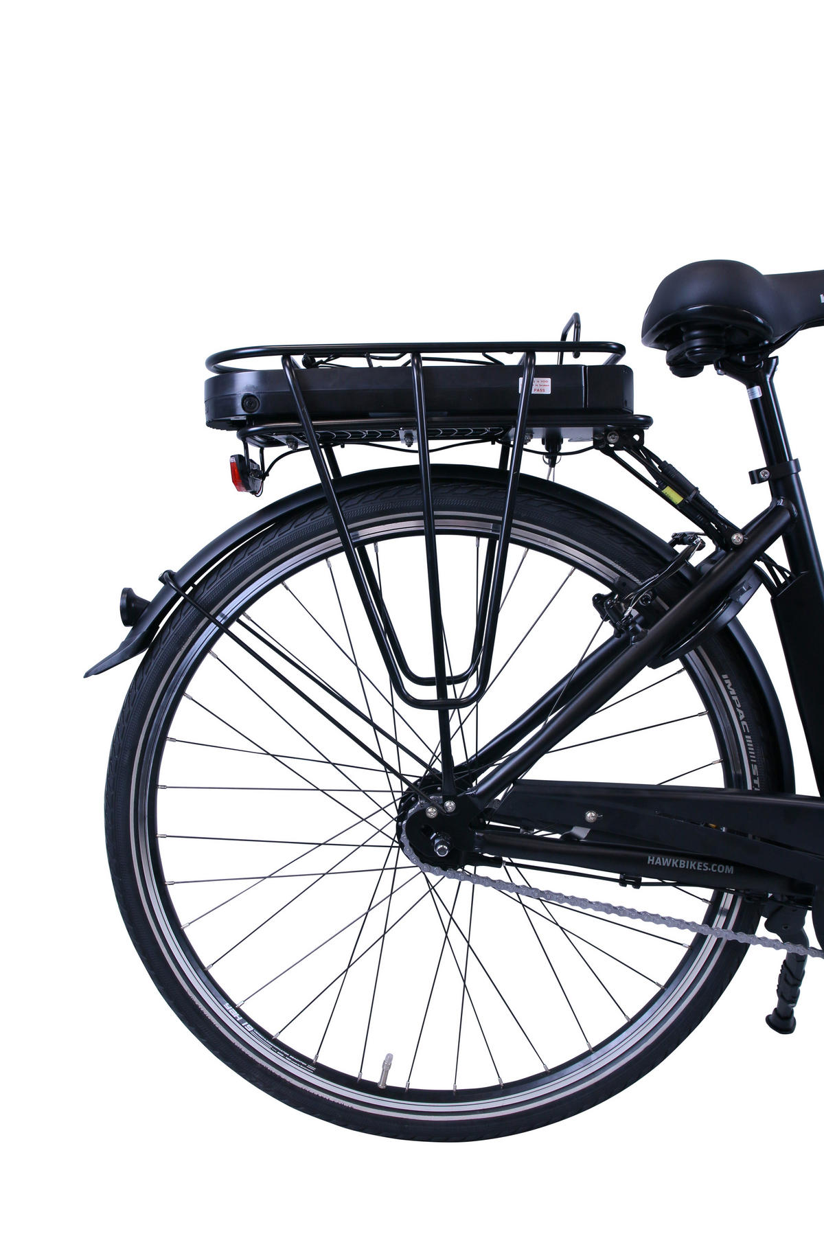 E-CITY Wave E-Bike Schwarz 7 Gang 28 Zoll Gr:46cm - Schwarz, Metall (46cm) - Hawk Bikes