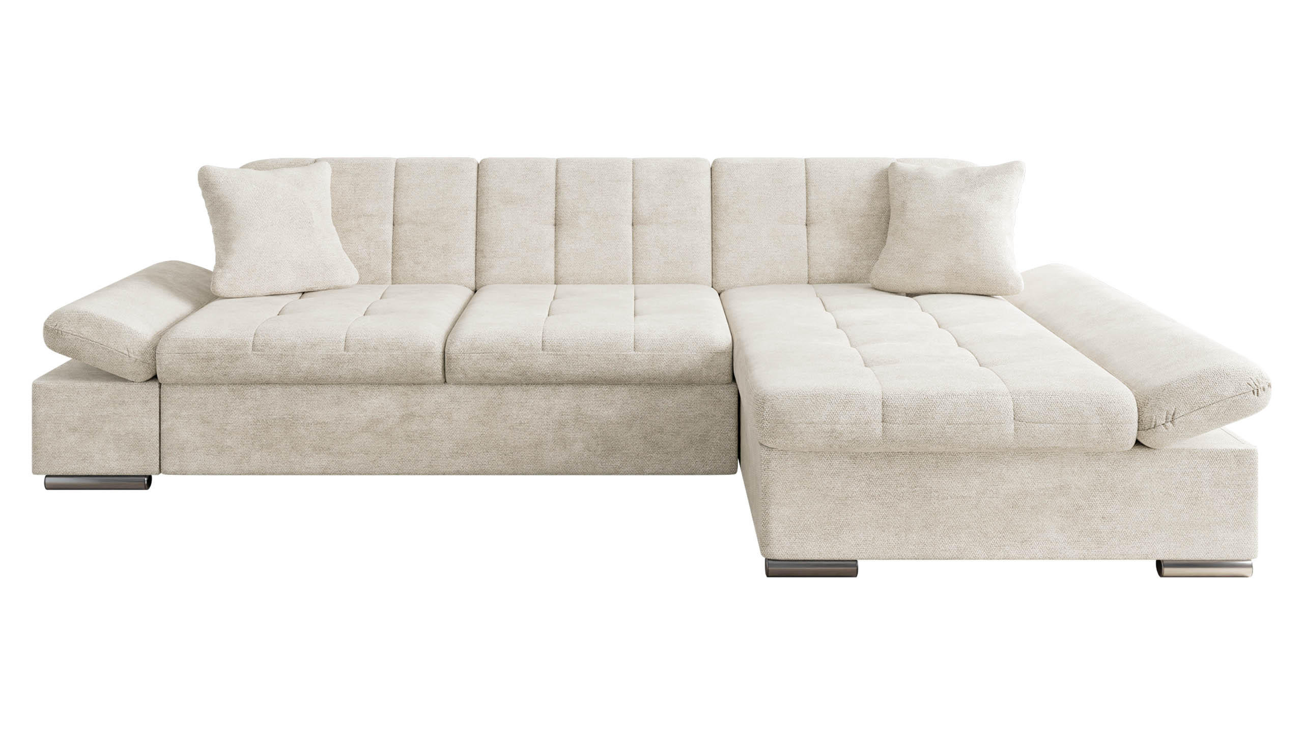 ECKSOFA Montana, Seite: Rechts - Creme, Holz/Textil (278/161cm) - MIRJAN24