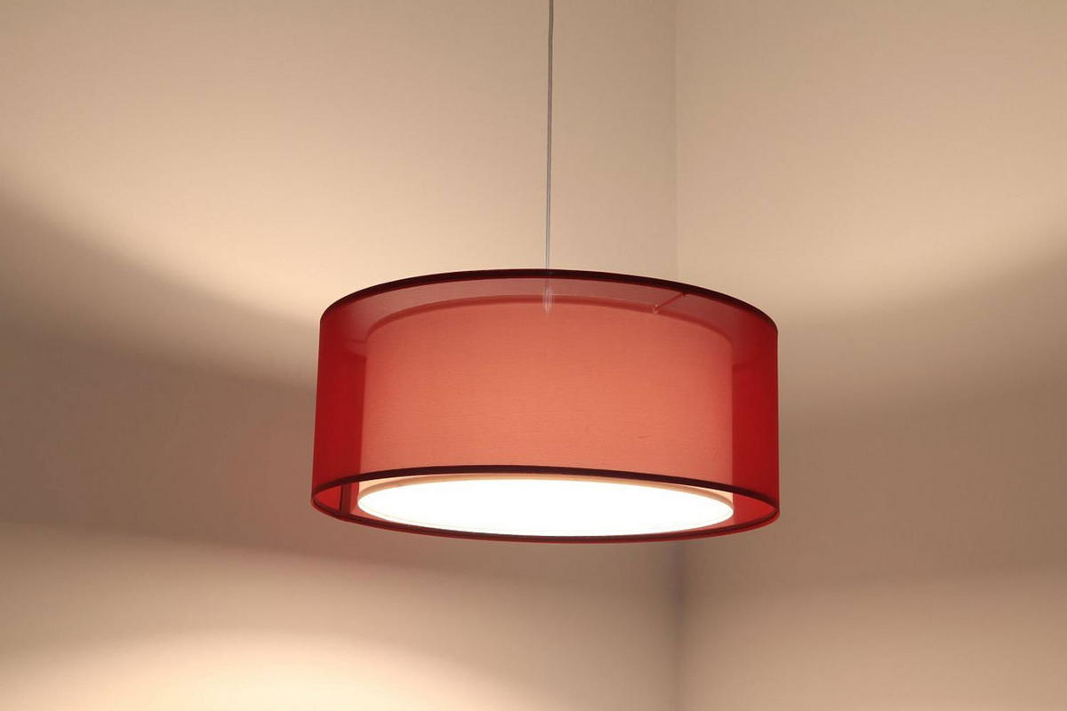 HÄNGELEUCHTE Rot 60/22 cm - Rot/Weiß, Kunststoff (60/1.5/22cm) - ONZENO