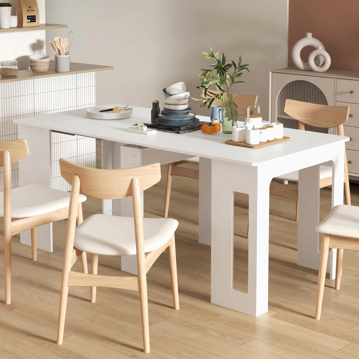 ESSTISCH Weiß 180.0/85.0/75.0 - Weiß, Holzwerkstoff (180/85/75cm)