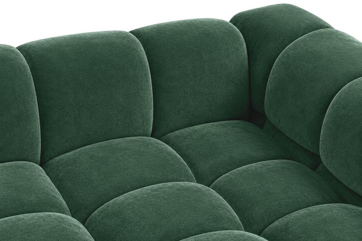 ECKSOFA L-Form, Veloursstoff Bluvel, Grün, Rechts, Averro XL - Grün, Holz (320/150cm) - Kaiser Möbel