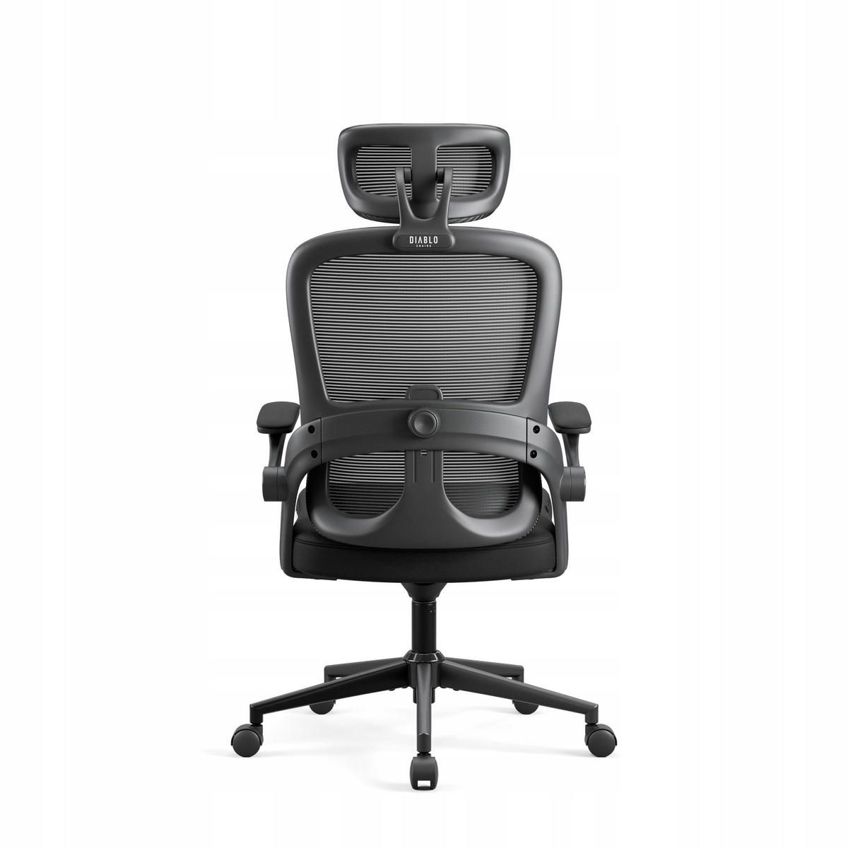 BÜROSTUHL V-LIGHT - Schwarz, Textil (70/102/48cm) - Diablo Chairs