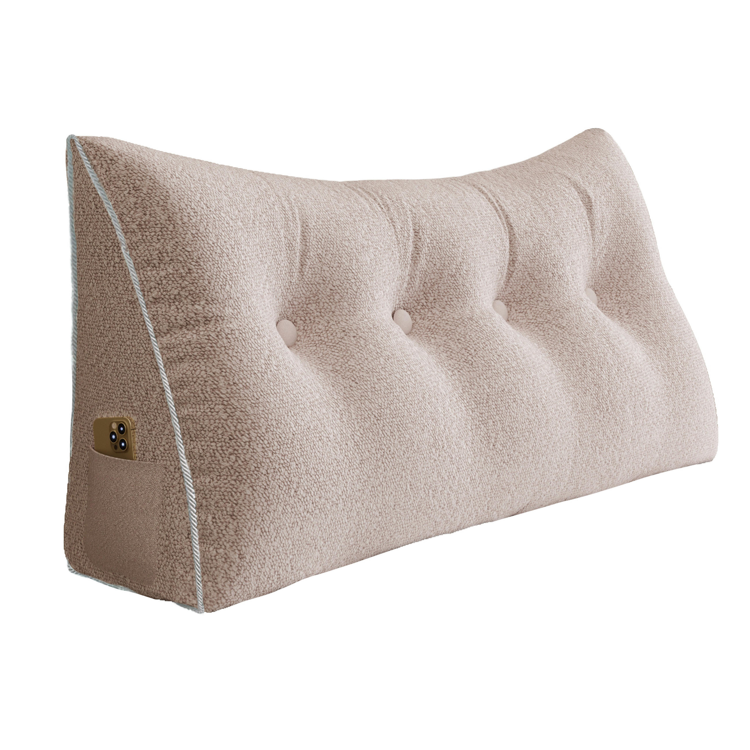 RÜCKENKISSEN Plüsch Hell-Pink 140 cm - Pink, Textil (50/140cm) - Vercart