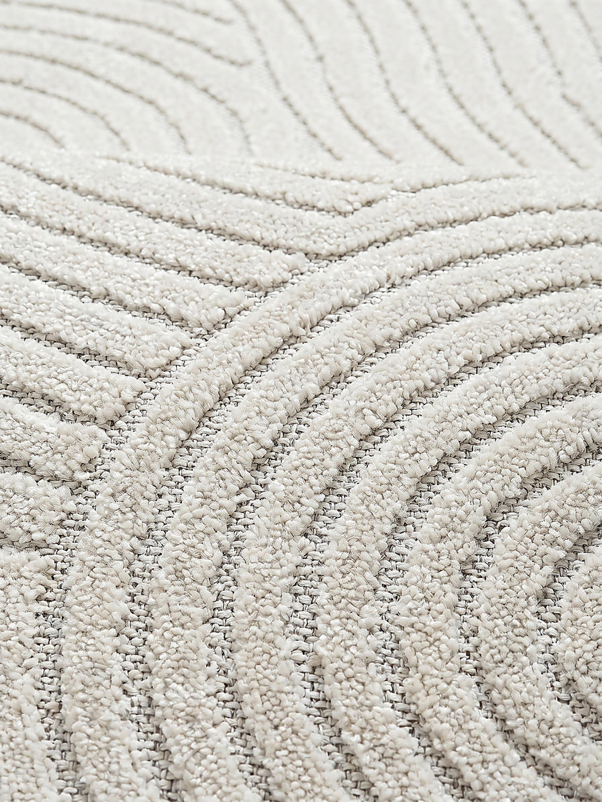 TEPPICH Outdoor Geometrisch MEZEN Polypropylen Creme 120 x 160 cm - Beige, Textil (120/160cm) - KADIMA DESIGN