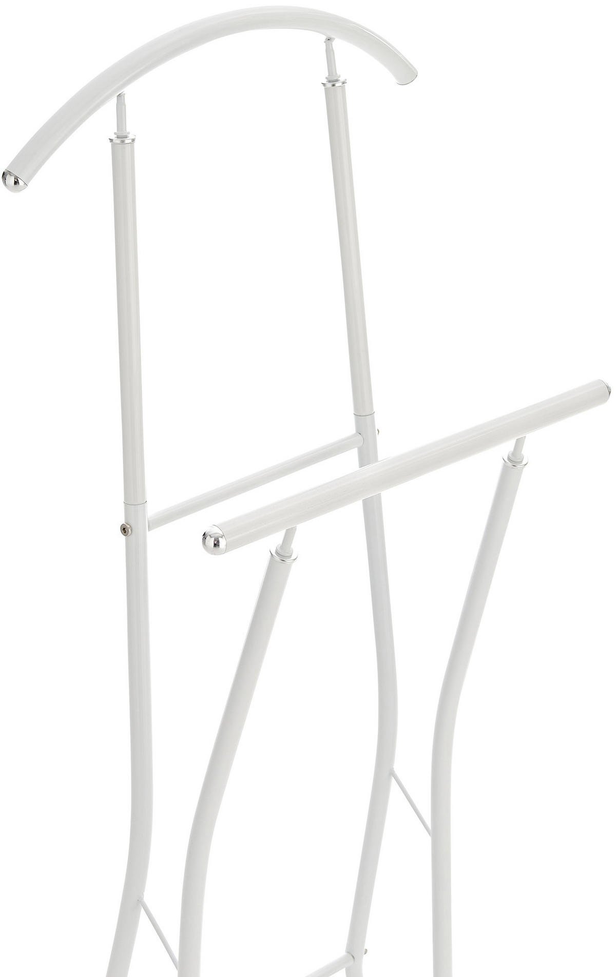 HERRENDIENER Metall weiß - Weiß, Metall (40/110/35cm) - CLP