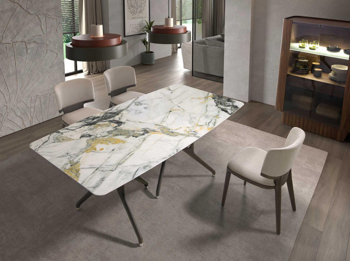 STUHL Stuhl aus hellgrauem Stoff 53/55/78 cm - Hellgrau, Textil (53/78/55cm) - ANGEL CERDA