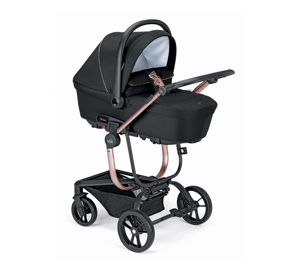 SPORT-KINDERWAGEN Taski inkl. Auto-Babyschale - Schwarz, Kunststoff (1090/530/675cm) - Cam il Mondo del Bambino S.p.A.