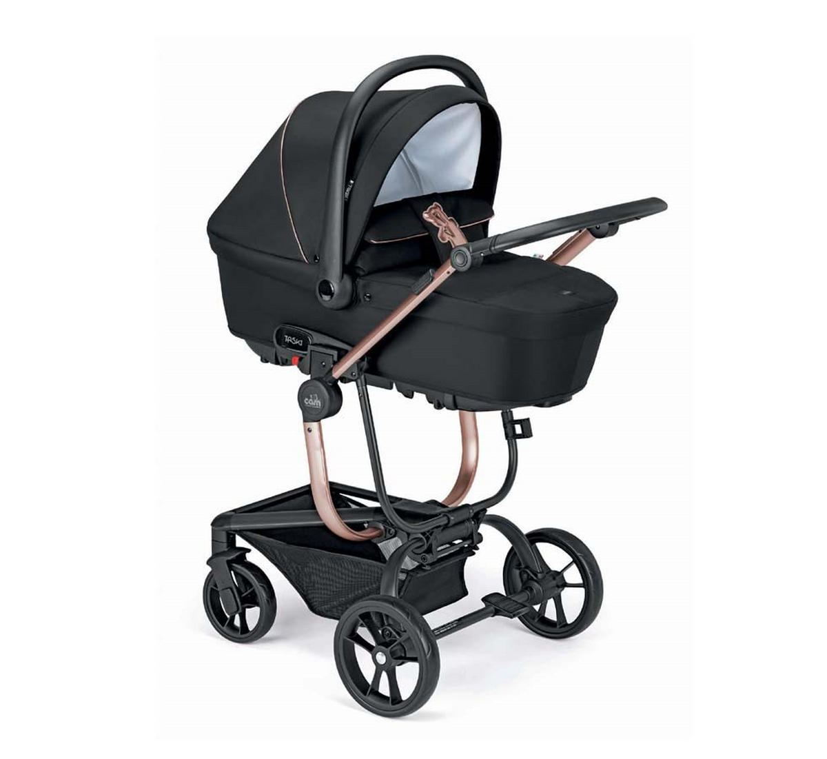 SPORT-KINDERWAGEN Taski inkl. Auto-Babyschale - Schwarz, Kunststoff (1090/530/675cm) - Cam il Mondo del Bambino S.p.A.