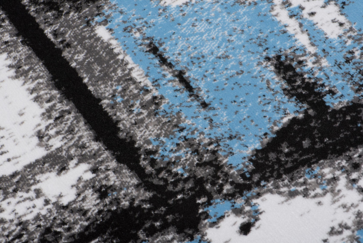 TEPPICH MAYA Blau Meliert Streifen Splash 250/300 cm - Blau, Textil (250/300cm) - Tapiso