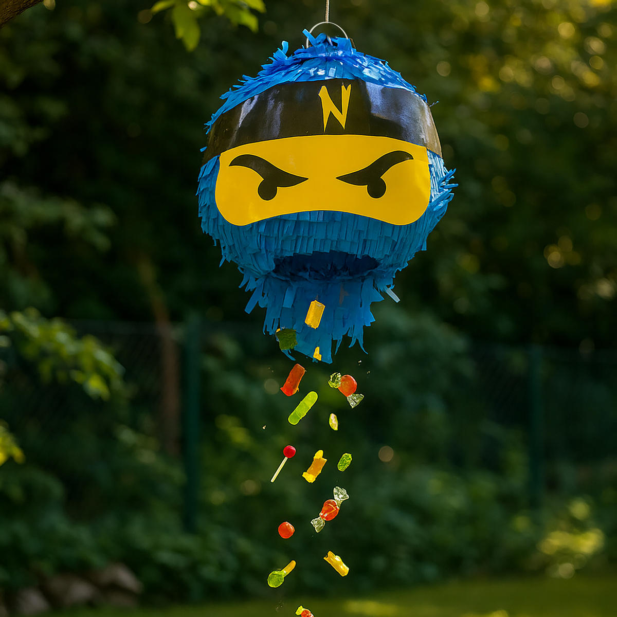 PINATA - Multicolor, Papier/Wellpappe (25/25/25cm) - Relaxdays