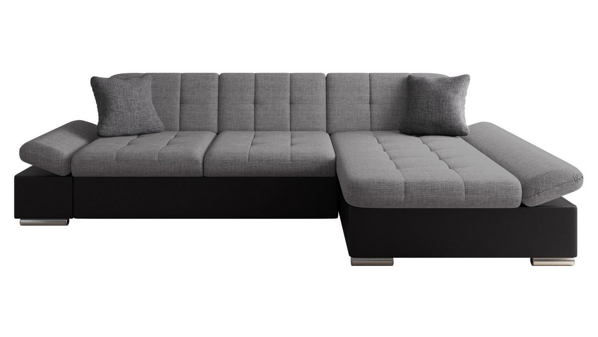 ECKSOFA Malwi, Seite: Rechts - Schieferfarben, Holz/Textil (278/161cm) - MIRJAN24