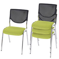 BESUCHERSTUHL Grün 4er-Set - Grün, Textil (49/83/58cm) - MCW