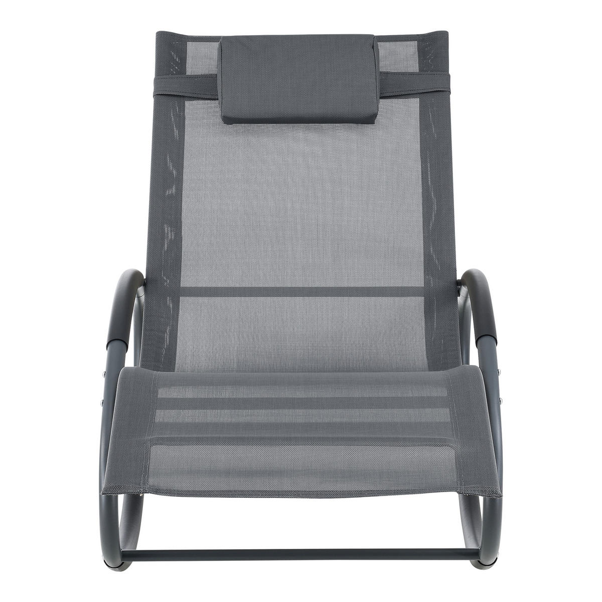 SCHAUKELLIEGE Almaluez - Dunkelgrau, Metall (153/80.5/63cm) - [en.casa]