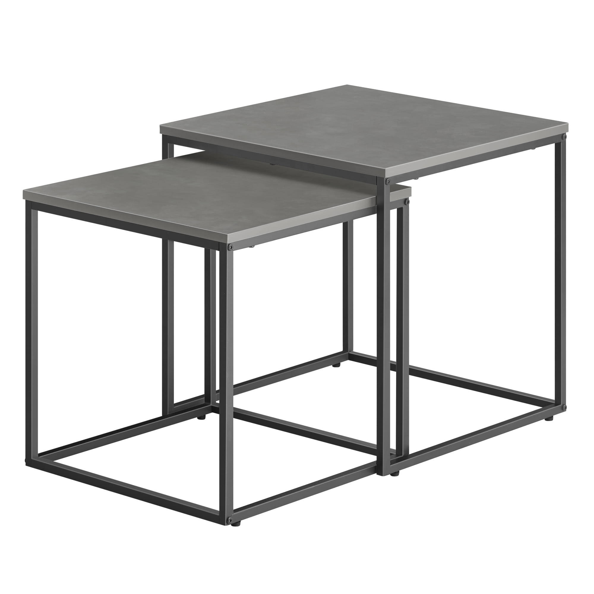 COUCHTISCH 2er Set quadratisch - Dunkelgrau, Holzwerkstoff (50/50/50.5cm) - Mat-Haus