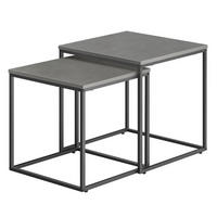 COUCHTISCH 2er Set quadratisch - Dunkelgrau, Holzwerkstoff (50/50/50.5cm) - Mat-Haus