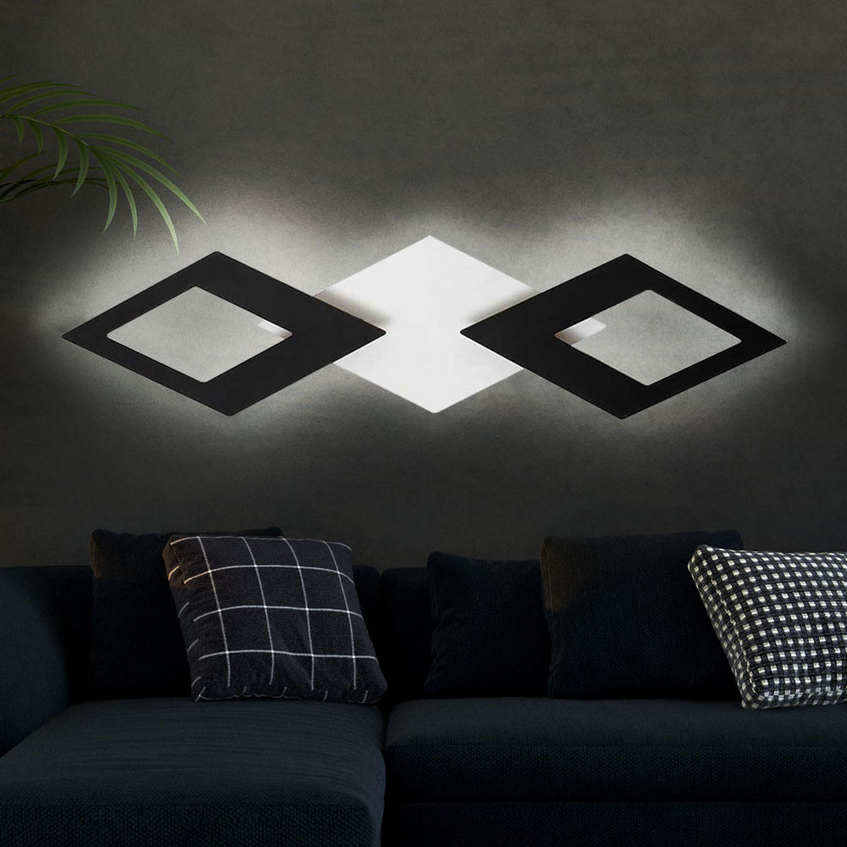 LED WANDLEUCHTE MORTEN Metall Silber - Silberfarben, Metall (67/17/6cm) - Wofi